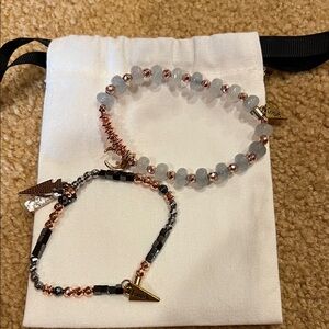 Elegant Beaded Bracelet Set with Charms